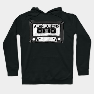 alan jackson cassette black and white Hoodie